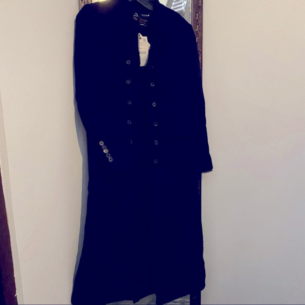 Zara black buttons coat